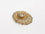Vintage Filigree Stone Brooch