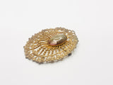 Vintage Filigree Stone Brooch