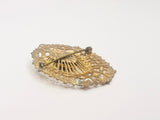 Vintage Filigree Stone Brooch