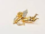 Vintage Cherub Cupid Brooch Pin
