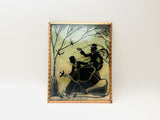 1940’s Curved Glass Silhouette Copper Framed Small Picture