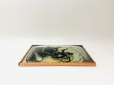 1940’s Curved Glass Silhouette Copper Framed Small Picture