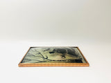 1940’s Curved Glass Silhouette Copper Framed Small Picture
