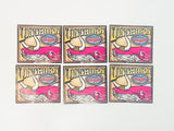6 25th Anniversary Longhorn Lager New Old Stock Beer Labels