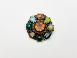 Vintage Large Scottish Celtic Style Faux Gemstone Detailed Brooch By Miracle