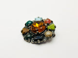 Vintage Large Scottish Celtic Style Faux Gemstone Detailed Brooch By Miracle