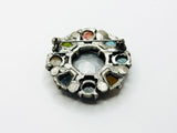 Vintage Large Scottish Celtic Style Faux Gemstone Detailed Brooch By Miracle