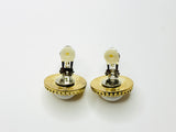 Vintage Plastic Cabochon Clip On Earrings