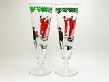 Vintage Libbey’s  Marching Band, Beer Glasses, Stemmed and Footed barware