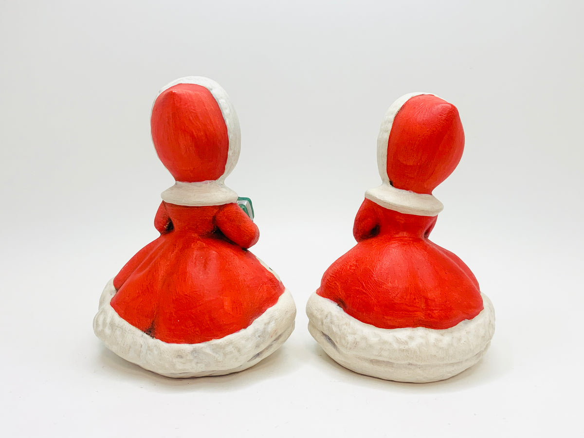 2 Vintage Ceramic Christmas Carolers