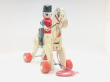 1950's Toy Soldier Riding a Horse Pull Toy