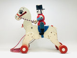 1950's Toy Soldier Riding a Horse Pull Toy