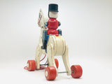 1950's Toy Soldier Riding a Horse Pull Toy