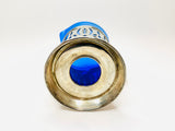Vintage Avon Royal Sapphire Cobalt Glass and Silver Plate Creamer