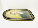 1920’s Victorian Convex Glass Wood Framed Photo of a Gentleman
