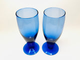 Vintage Cobalt Pedestal Glasses