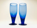 Vintage Cobalt Pedestal Glasses