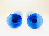 Vintage Cobalt Pedestal Glasses