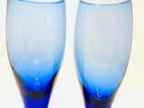Vintage Cobalt Pedestal Glasses