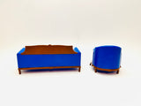 Vintage Reliable Plastic Dollhouse Couch and Chair Set