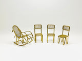 Vintage Brass Mesh Dollhouse Miniature Chairs