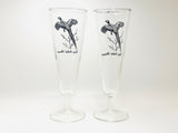 1960’s Federal Glass Ring Necked Pheasant Sportsman 10oz Glassed with Pitcher