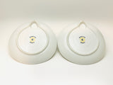 Vintage Cameron Japan Ceramic Eggs Cups with Attached Underplate