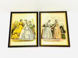 Vintage Silk French Antique Fashion Framed Prints