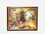 Vintage Philmar ‘Road in the Woods’ fabric Framed Print