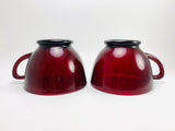 1940’s Anchor Hocking Royal Ruby Glass Tea Cups