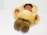 Vintage Vinyl Eskimo Doll with Real Fur Coat