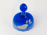 Vintage Fenton Hand Painted Signed Cobalt Glass Bell