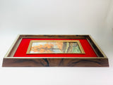 Vintage Plastic Velvet Framed Autumn Textured Print