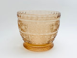 1970’s KIG Indonesia Pink Glass Daisy Button Style Candy Bowl