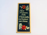 Vintage True Friends Foil Wall Hanging