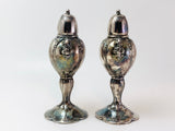 Antique Oxford Silver Plated Lead Salt and Pepper Shakers