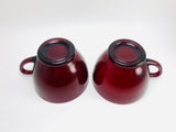 1940’s Anchor Hocking Royal Ruby Glass Tea Cups