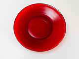 1940’s Anchor Hocking Royal Ruby Glass Tea Cup and Saucer