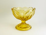 1970’s Anchor Hocking Amber Glass Fairfield Compote Dish