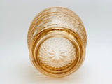 1970’s KIG Indonesia Pink Glass Daisy Button Style Candy Bowl