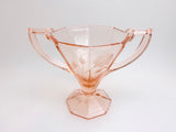 1920’s Westmorland Doreen Pink Depression Glass Etched Sugar Bowl