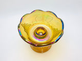 1940-50’s Indiana Glass Co. Harvest Grape Marigold Carnival Glass Candle Stick Holder