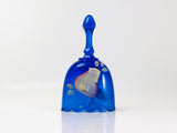 Vintage Fenton Hand Painted Signed Cobalt Glass Bell