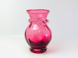 Vintage Cranberry Blown Glass Vase