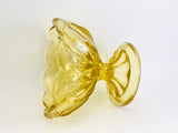 1970’s Anchor Hocking Amber Glass Fairfield Compote Dish