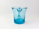 Vintage Blue Turquoise Blown Glass Creamer