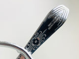 Vintage Glass Sugar Dish with Chrome Handle and Spoon