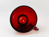 1940’s Anchor Hocking Royal Ruby Glass Tea Cup and Saucer