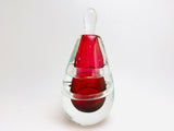 Vintage Cranberry Art Glass Perfume Scent Bottle