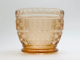 1970’s KIG Indonesia Pink Glass Daisy Button Style Candy Bowl
